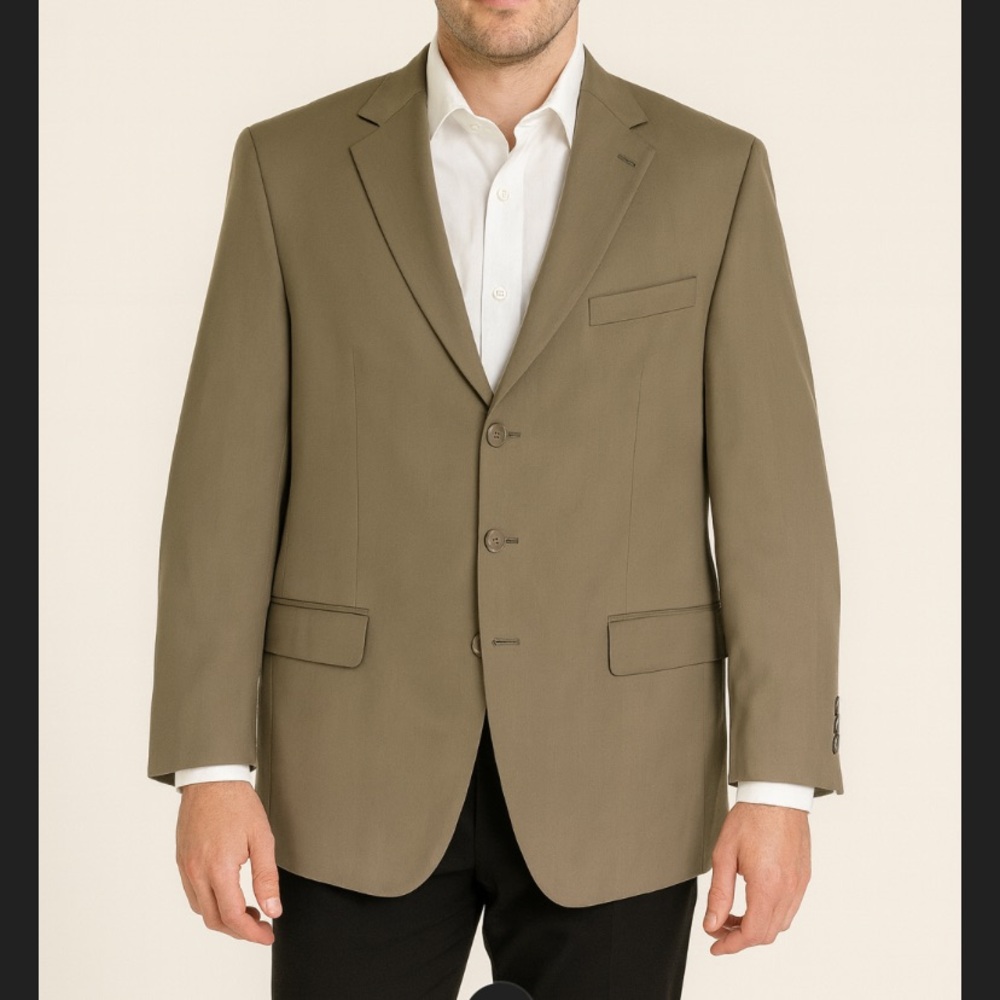 Oscar De La Renta 100% Silk Blazer Neutral Taupe 42R